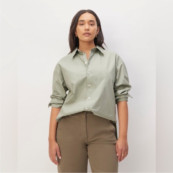 EVERLANE green button-down shirt - The classic oxford NWOT - Picture 1 of 12